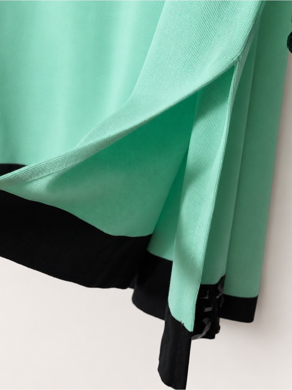 Ming Wang Mint Green Embellished Knit Tunic Top 3/4 Sleeve Large - Picture 4 of 8